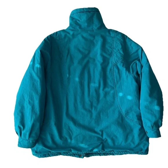 Vintage Ryan Scott Teal Coat with Plaid Lining - Picture 4 of 8